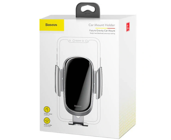 Автомобильный держатель в дефлектор Baseus Future Gravity SUYL-WL05 Серебристый Baseus - Сервис Плюс Рус