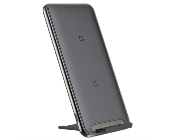 Беспроводная зарядка-подставка Baseus Three-coil WXHSD-B01 Черная Baseus - Сервис Плюс Рус