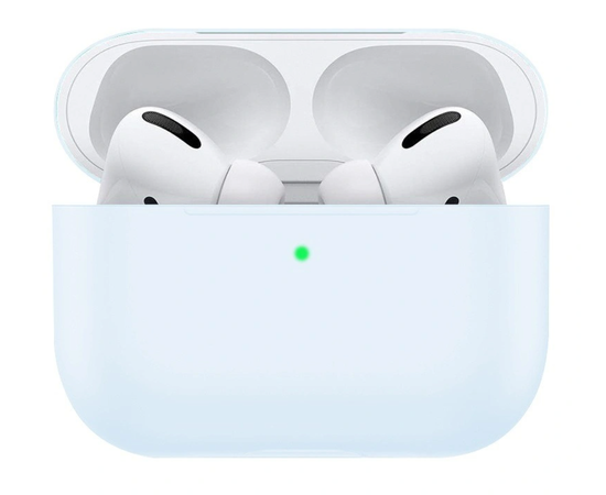 Силиконовый чехол Silicone Case Slim для AirPods Pro, голубой Нет бренда - Сервис Плюс Рус