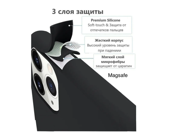 Чехол силиконовый для iPhone 12 Pro Max Silicone Case MagSafe Deep Navy Apple - Сервис Плюс Рус