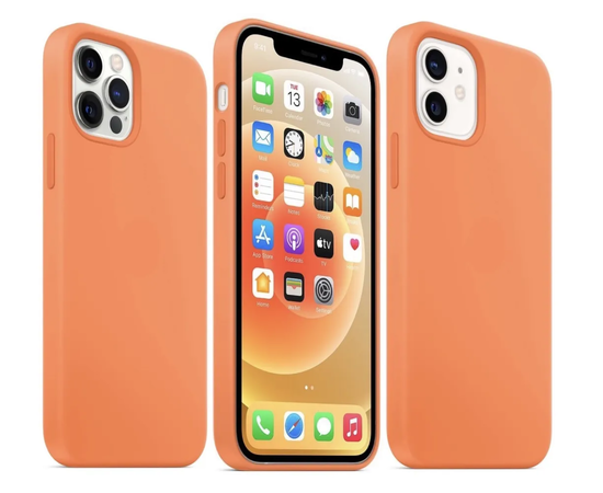 Чехол силиконовый для iPhone 12 / iPhone 12 Pro Silicone Case MagSafe Kumquat Apple - Сервис Плюс Рус