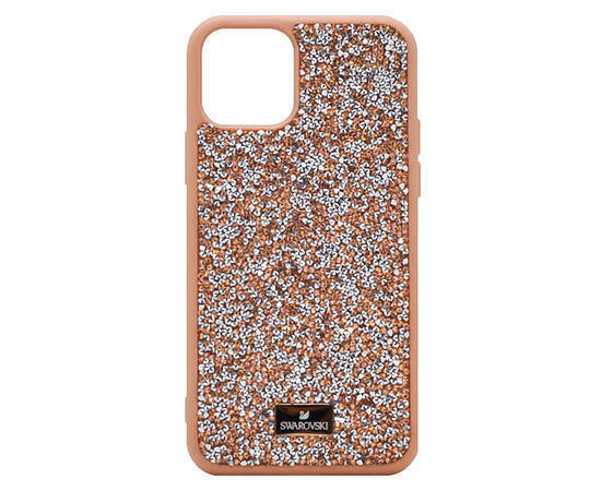 Силиконовый чехол-накладка со стразами SWAROVSKI для iPhone 12 Mini, Розовый песок - Сервис Плюс Рус