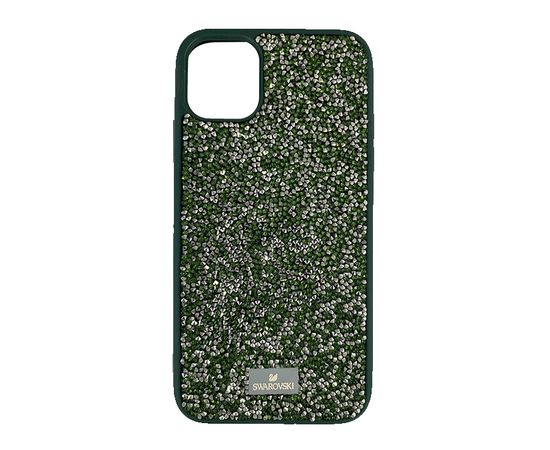 Силиконовый чехол-накладка со стразами SWAROVSKI для iPhone 12/12 Pro, Зелено-изумрудный - Сервис Плюс Рус