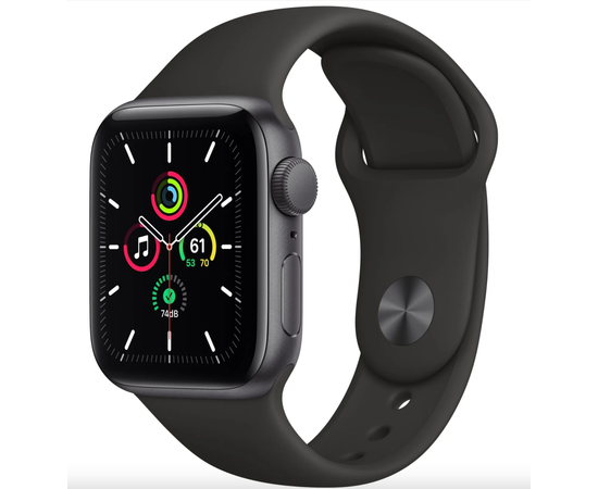 Умные часы Apple Watch SE GPS 44мм Aluminum Case with Sport Band, серый космос/черный Apple - Сервис Плюс Рус