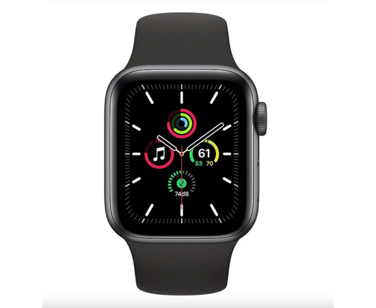 Умные часы Apple Watch SE GPS 44мм Aluminum Case with Sport Band, серый космос/черный Apple - Сервис Плюс Рус