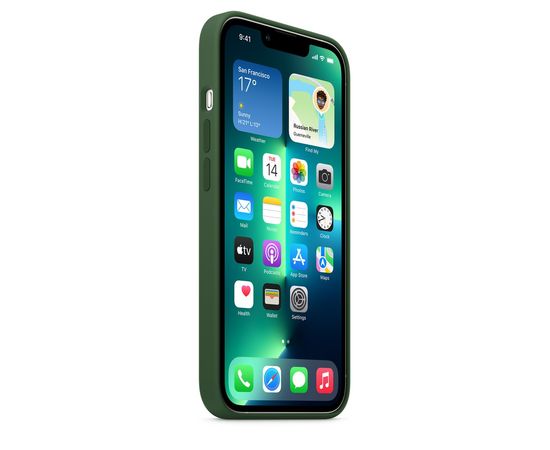 Чехол Silicon Сase для Apple iPhone 13 (6.1), Зелёный клевер - Сервис Плюс Рус