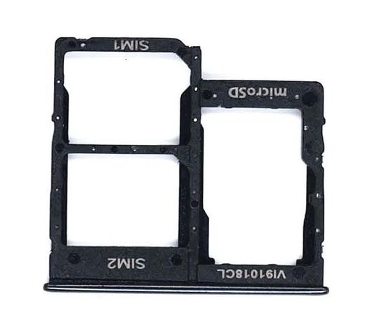 Samsung Galaxy A40 (SM-A405FM) Держатель сим-карты и SD-карты (снятый оригинал) - черный Samsung - Сервис Плюс Рус