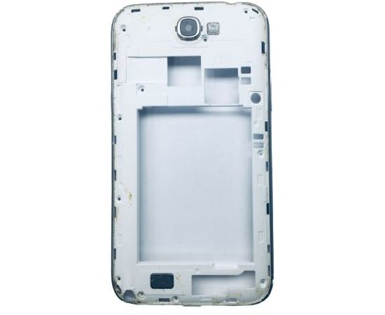 Samsung Galaxy Note II (GT-N7100) Средняя часть корпуса в сборе с боковыми клавишами (снятый оригинал) - белый Samsung - Сервис Плюс Рус