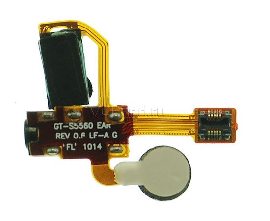Samsung GT-S5560 Шлейф в сборе с динамиком слуховым, разъемом гарнитуры и вибромотором (снятый оригинал) Samsung - Сервис Плюс Рус