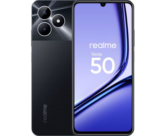 Смартфон Realme Note 50, 4/128 ГБ, черный Realme - Сервис Плюс Рус