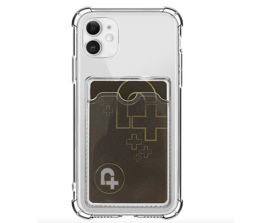 Силиконовый чехол прозрачный с визитницей для iPhone 16 (6.1) PluseRus - Сервис Плюс Рус