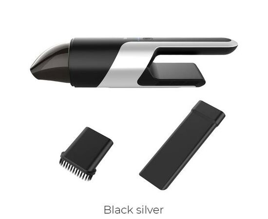 Портативный автомобильный пылесос HOCO PH16 Azure, 2000 мАч, черно-серебристый - Сервис Плюс Рус