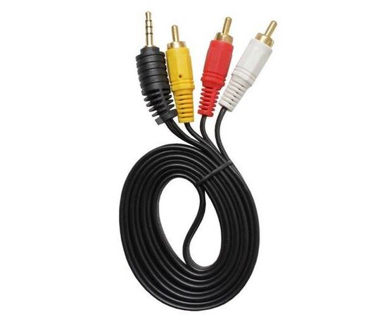 Кабель AUX 3.5 на 3 RCA никелистый 1.5M - Сервис Плюс Рус
