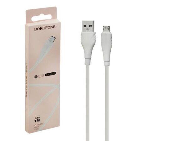 Кабель USB Micro USB BX18 1M Borofone белый Borofone - Сервис Плюс Рус
