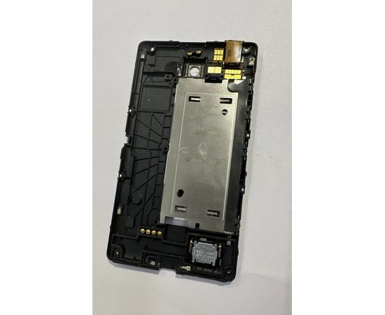 Nokia Lumia 820 (RM-825) Задний корпус в сборе с системным разъемом, разъёмом гарнитуры и динамиком (Черный) (org.) Nokia - Сервис Плюс Рус