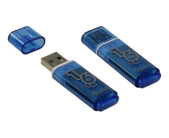 USB накопитель 16 GB Smart Buy Glossy Series Blue - Сервис Плюс Рус