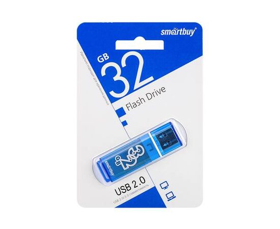 USB накопитель 32 GB Smart Buy Glossy Series Blue - Сервис Плюс Рус