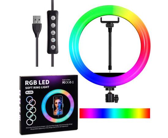 Селфи кольцо 26см MJ26 10" RGB (без штатива) - Сервис Плюс Рус
