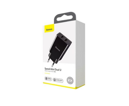 Переходник СЗУ на 2 USB 2A CCFS-R01 Baseus черный - Сервис Плюс Рус