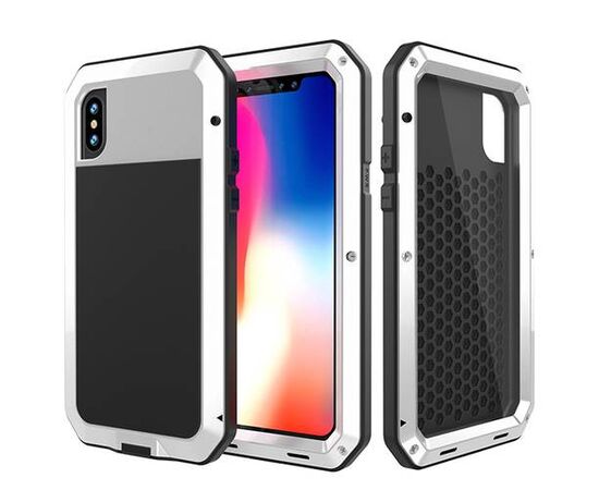 Чехол противоударный/водонепроницаемый для Apple iPhone X / XS Taktik (Серебристый) - Сервис Плюс Рус