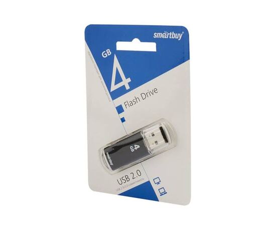 USB накопитель 4 GB Smart Buy V-Cut Black - Сервис Плюс Рус