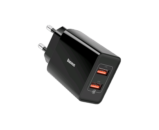 Переходник СЗУ на 2 USB 2A CCFS-V01 QC 3.0 Baseus черный - Сервис Плюс Рус