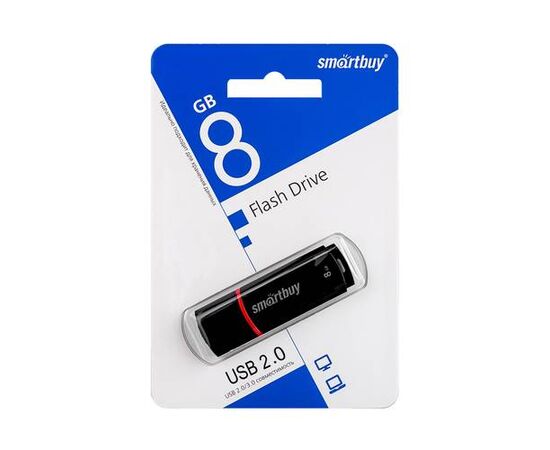 USB накопитель 8 GB Smart Buy Crown Series Black - Сервис Плюс Рус