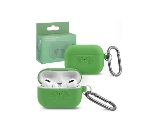 Чехол APods Pro Hang Silicon Сase с карабином HF green - Сервис Плюс Рус