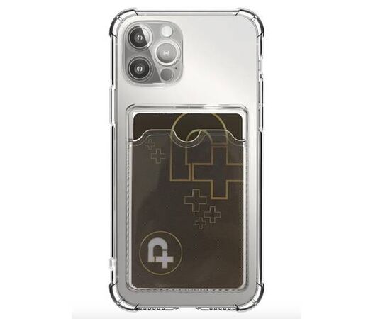 Силиконовый чехол прозрачный с визитницей для iPhone 12 Pro - Сервис Плюс Рус