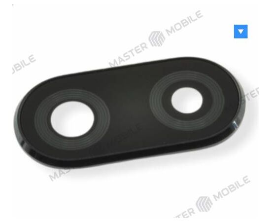 Стекло задней камеры для Huawei Nova 3i (INE-LX1) (в рамке) (черный) - Сервис Плюс Рус