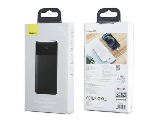 Power bank Внешний аккумулятор 10000 Mah 15W Bipow Digital Display Baseus черный PPDML-I01 - Сервис Плюс Рус