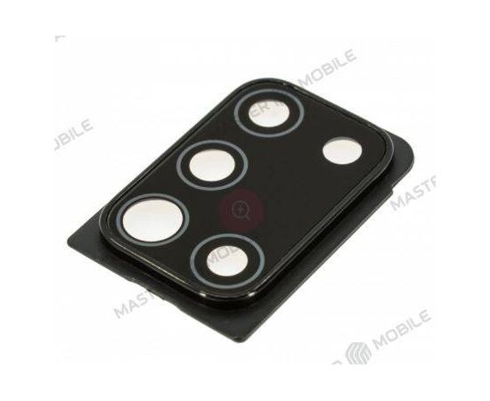 Стекло задней камеры для Samsung A217 Galaxy A21s (в рамке) (черный) - Сервис Плюс Рус