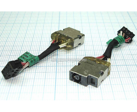 Разъем питания PJ630 для ноутбука HP Pavilion 15-F, 15-N, TouchSmart 10, 14-N Series. 4.5x3.0 mm с иглой. С кабелем 4 см - Сервис Плюс Рус