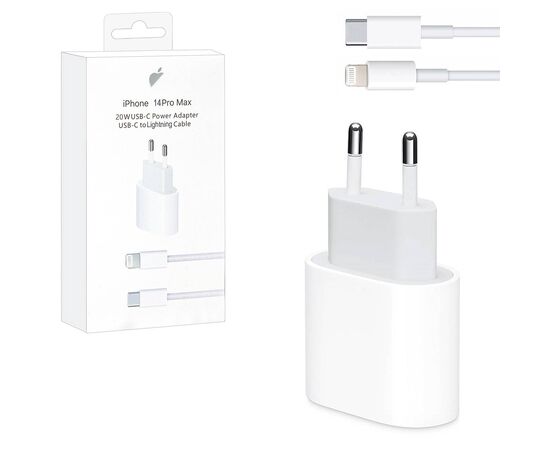 Переходнк СЗУ на Type-C 20w + Кабель Lightning USB-C (OEM) - Сервис Плюс Рус