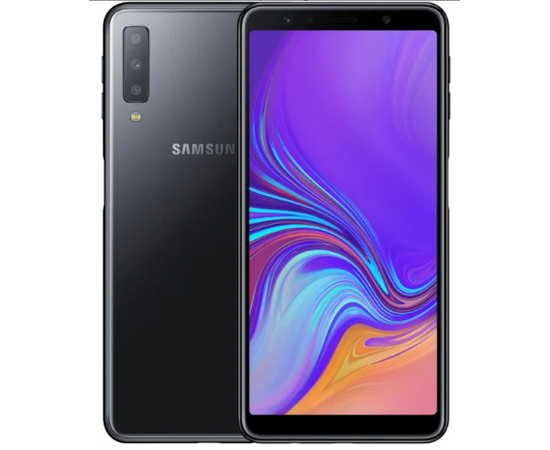 Смартфон Samsung Galaxy A7, 4/64 ГБ (2018), темно-синий (б.у) уценка - Сервис Плюс Рус