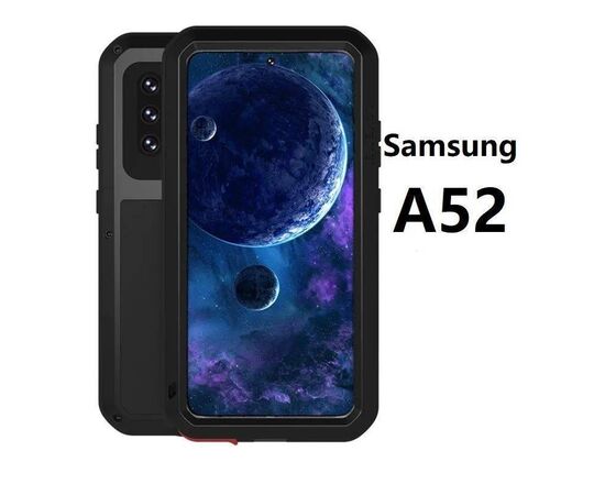 Противоударный чехол-ракушка для Samsung Galaxy A52 (черный) - Сервис Плюс Рус