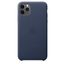 Чехол iPhone 11 Pro Max Leather Case - Midnight Blue Apple - Сервис Плюс Рус