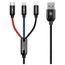 Кабель для 3 x Lightning, Micro, Type-C, Baseus Three Primary Colors 3 в 1 Cable 1.2m Baseus - Сервис Плюс Рус