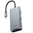 Хаб Baseus Square Desk Type-C to 3xUSB3.0+HD 4K+VGA+SD/TF - Deep Gray (CATXF-A0G) - Сервис Плюс Рус