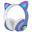 Беспроводные Bluetooth наушники STN-28 с кошачьими Светящимися ушками, синий - Сервис Плюс Рус