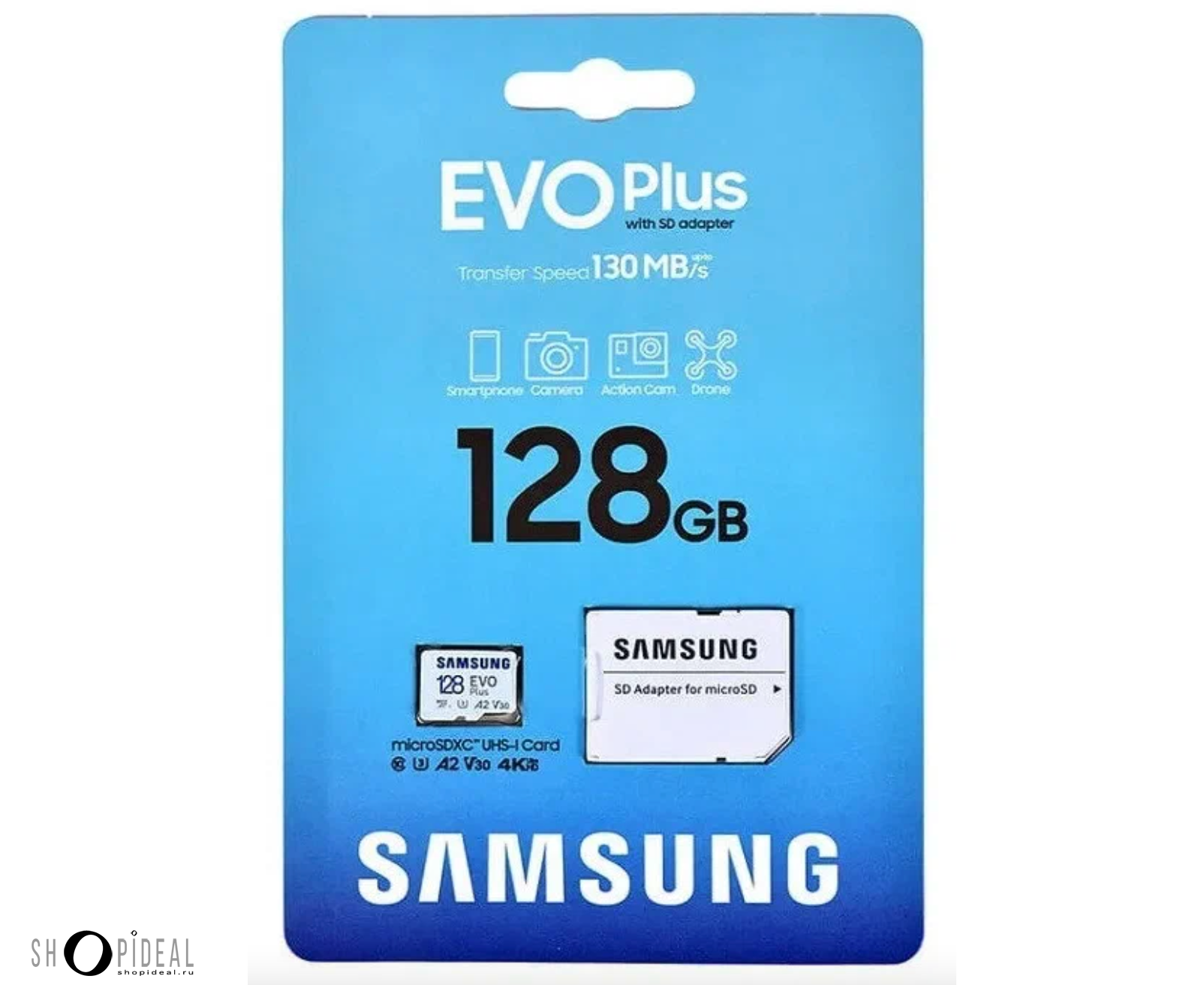 Карта памяти micro sdxc 128gb samsung evo plus